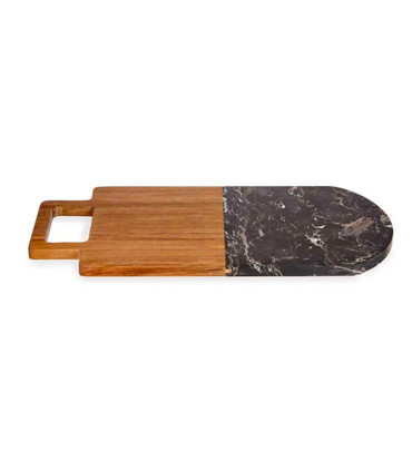 Chop Board acacia and black marble - 30x15x1.3cm