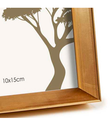 Cadre photo mural ou à poser doré 10x15cm