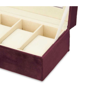 Wooden Storage Box For 6 Watches 33x13x8cm