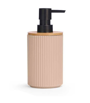 Soap dispenser beige 7.5x7.5x17cm