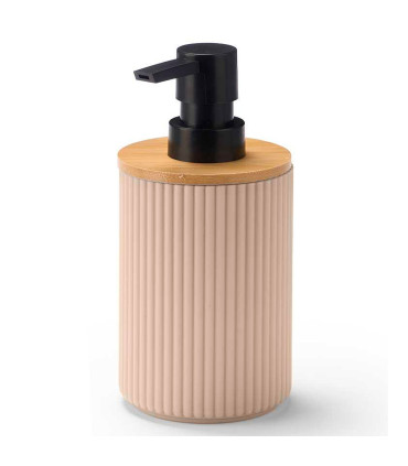 Soap dispenser beige 7.5x7.5x17cm