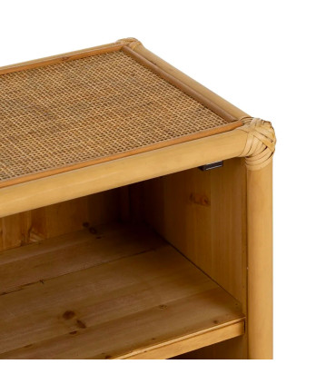 Bedside Table rattan 46x35x60cm