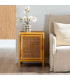 Table de chevet rotin 46x35x60cm