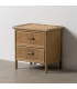 Table de chevet en bambou 2 tiroirs 48x36x49cm