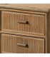 Table de chevet en bambou 2 tiroirs 48x36x49cm
