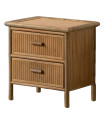 Bedside Table bamboo 2 drawers 48x36x49cm