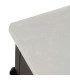 Bedside Table black wood and white marble 43x33x61cm