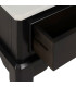 Bedside Table black wood and white marble 43x33x61cm