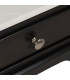 Bedside Table black wood and white marble 43x33x61cm