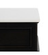 Bedside Table black wood and white marble 43x33x61cm
