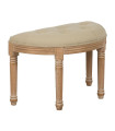 Bench Classic Wood and beige 70x36x48cm