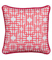 Coussin oriental rouge et blanc 45x45cm