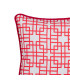 Coussin oriental rouge et blanc 45x45cm