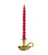 Set de 2 bougies torsadées longues rouges 27cm