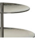 Plat de présentation 3 étages en inox martelé 25x25x36.5cm