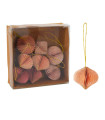 Set de 9 boules de Noël en papier 6cm
