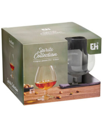 Set de 4 verres à cognac en verre 37cl