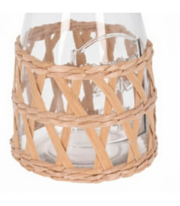 Carafe en verre et rotin 1.2L