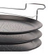 Set de 3 plats pour cuisson pizza simultanée 32x32x25cm