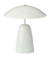Lampe à poser champignon métal blanc et doré 39x39x32.5cm