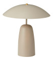Lampe à poser champignon métal beige sable et doré 39x39x32.5cm