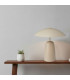 Lampe à poser champignon métal beige sable et doré 39x39x32.5cm
