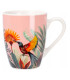 Set de 3 mugs en porcelaine fleurs et oiseaux 340ml
