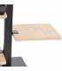 Plateau apéritif bois et métal 3 plateaux 32x15x27cm