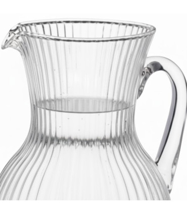Carafe à eau en verre strié 1.5L