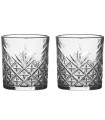 Set de 2 verres à whisky avec motifs embossés 34cl