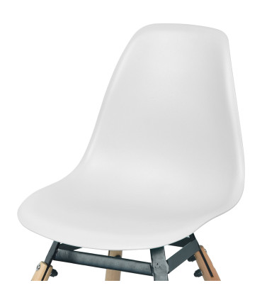 Chaise enfant design bois et blanc 30.5x36x56cm