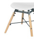 Chaise enfant design bois et blanc 30.5x36x56cm