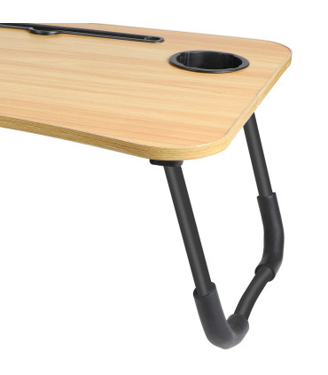 Plateau de lit en bois et métal pour ordinateur portable 60x40x26cm
