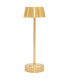Lampe à poser en métal doré LED sans fil 12x12x32cm