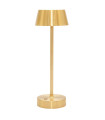 Lampe à poser en métal doré LED sans fil 12x12x32cm