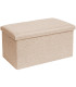 Banquette coffre de rangement beige 76x38x38cm