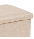 Banquette coffre de rangement beige 76x38x38cm
