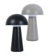 Set of 2 table Lamps black and grey wireless 13.5x13.5x21.5cm