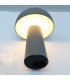 Set of 2 table Lamps black and grey wireless 13.5x13.5x21.5cm