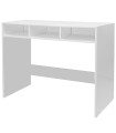 Console d'entrée en bois blanc à 3 casiers 102x33x75cm