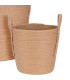 Set de 3 paniers ronds tressés 33x33cm