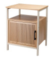 Night Stand wood and white metal 43x33x55cm