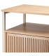 Night Stand wood and white metal 43x33x55cm