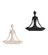 Set of 2 decorative statues yoga resine 19x5x18.5cm