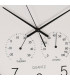 Horloge murale ronde aluminium doré thermomètre + hygromètre 38x38x4cm