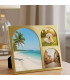 Photo Frame gold metal and glass 20.5x23.5cm