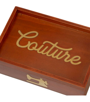 Boîte à couture en bois 24x16x8cm