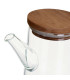 Set huile et vinaigre en verre avec support en bois d'acacia 300ml