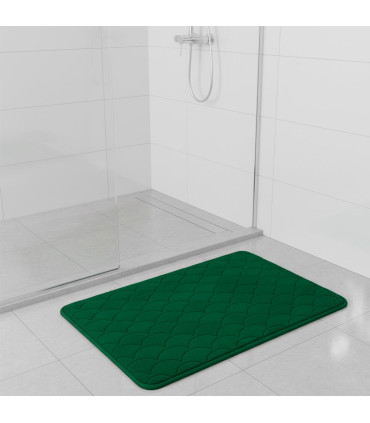 Tapis de bain mémoire de forme vert 50x80cm
