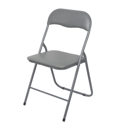 Chair foldable grey and black metal- 44x48x80cm